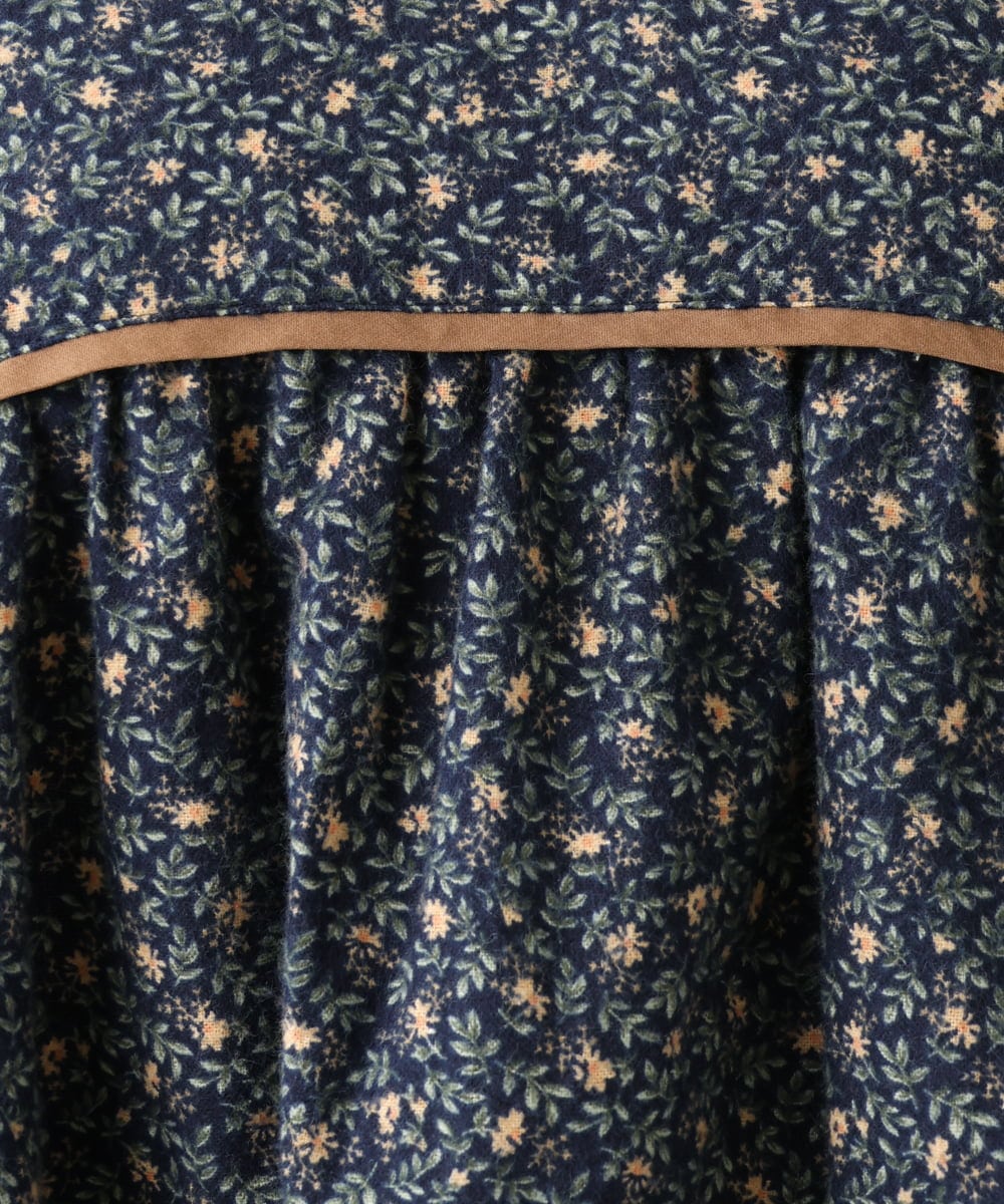 OLBAV19089 eur3(エウルキューブ) 【大きいサイズ/soso×eur3】2WAY花柄ブラウス ネイビー(57)