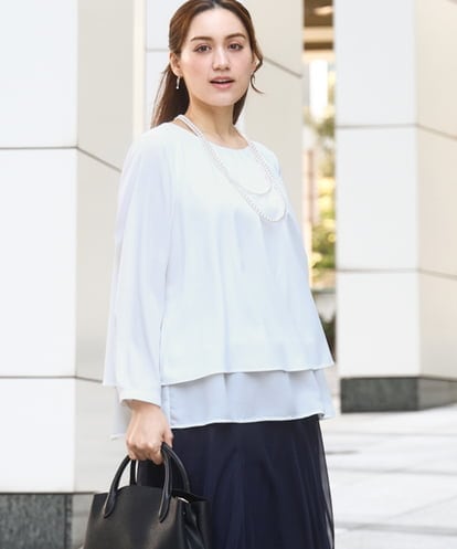 OLBBD20089  【WEB先行販売】【大きいサイズ/11号サイズあり】2WAYブラウス