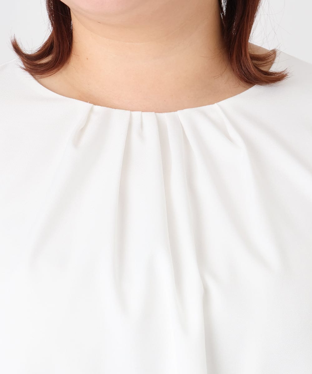 OLBBD20089 eur3(エウルキューブ) 【WEB先行販売】【大きいサイズ/11号サイズあり】2WAYブラウス ホワイト(90)