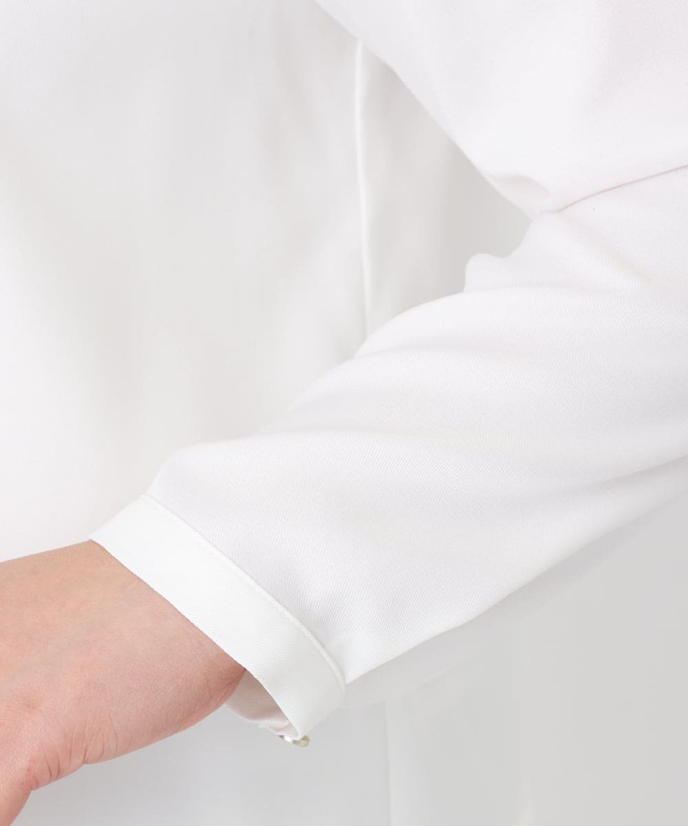 OLBBD20089 eur3(エウルキューブ) 【WEB先行販売】【大きいサイズ/11号サイズあり】2WAYブラウス ホワイト(90)