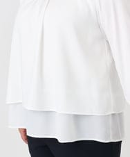 OLBBD20089 eur3(エウルキューブ) 【WEB先行販売】【大きいサイズ/11号サイズあり】2WAYブラウス ホワイト(90)