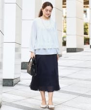 OLBBD20089 eur3(エウルキューブ) 【WEB先行販売】【大きいサイズ/11号サイズあり】2WAYブラウス ホワイト(90)