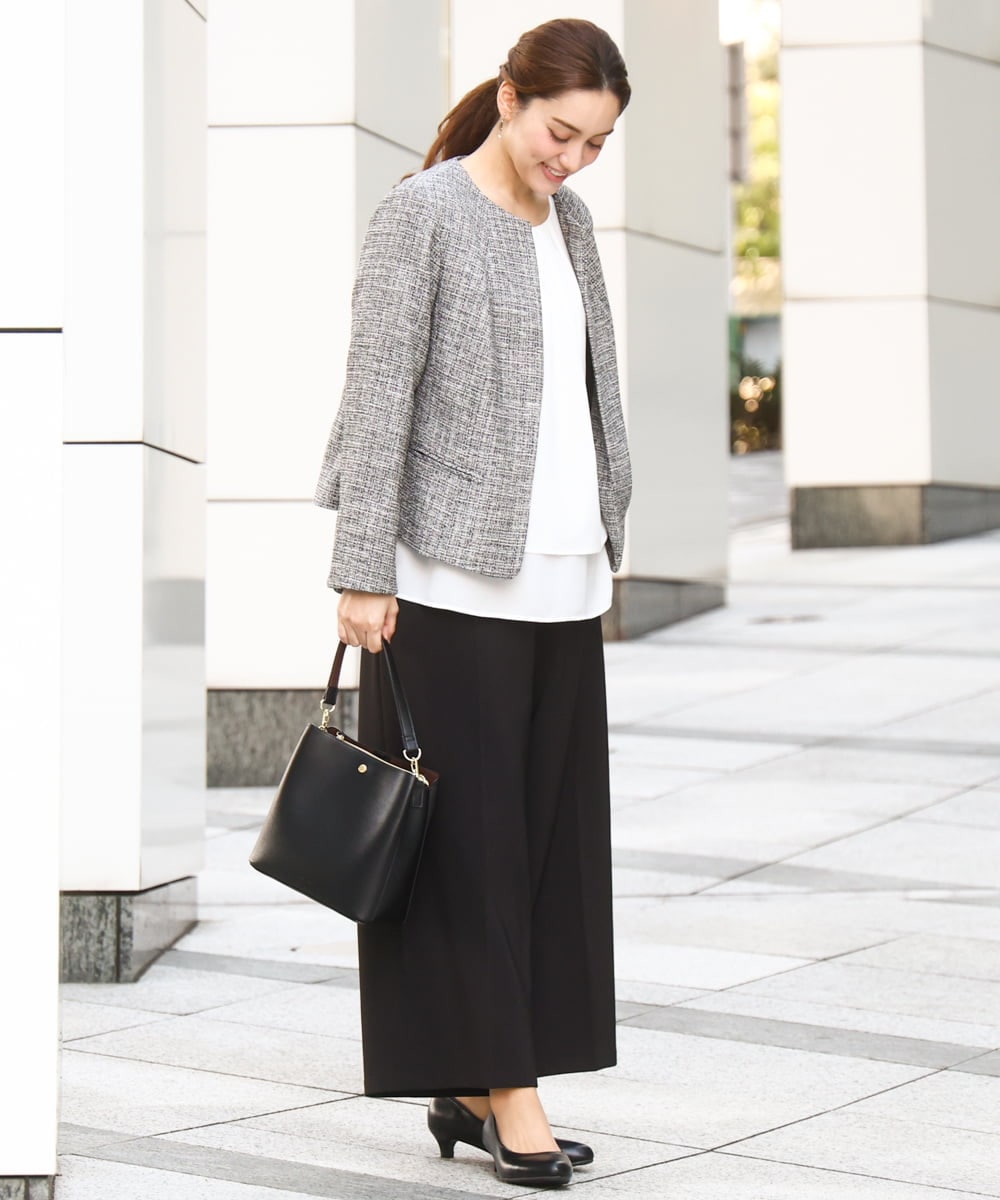 OLBBD20089 eur3(エウルキューブ) 【WEB先行販売】【大きいサイズ/11号サイズあり】2WAYブラウス ホワイト(90)