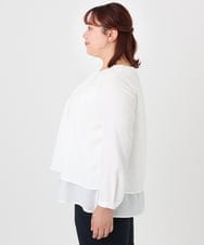 OLBBD20089 eur3(エウルキューブ) 【WEB先行販売】【大きいサイズ/11号サイズあり】2WAYブラウス ホワイト(90)