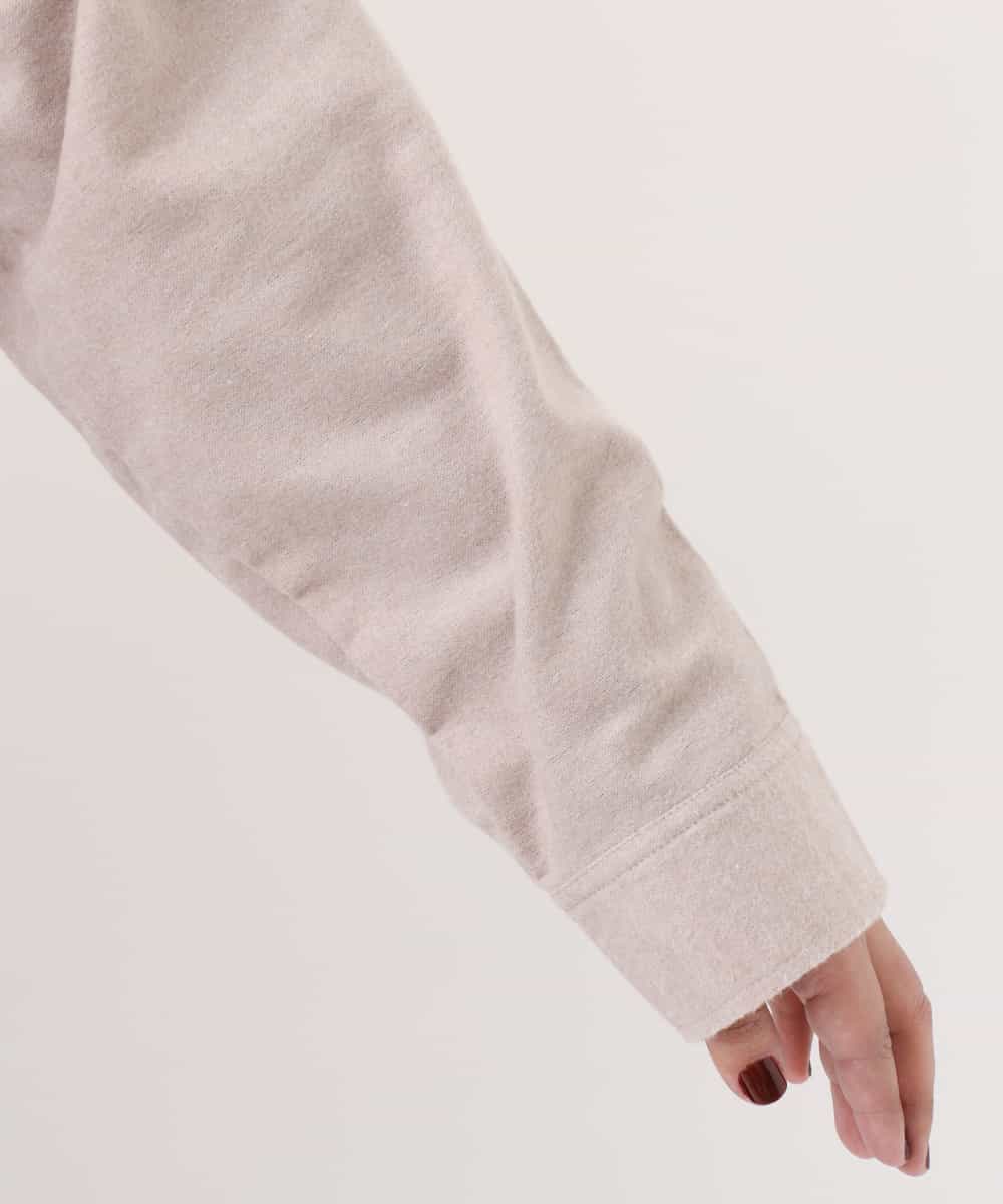 OLBBM07069 eur3(エウルキューブ) 【SOSO×eur3/大きいサイズ】起毛ノーカラーシャツ ベージュ