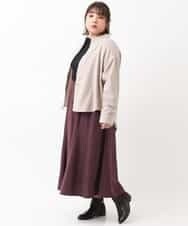 OLBBM07069 eur3(エウルキューブ) 【SOSO×eur3/大きいサイズ】起毛ノーカラーシャツ ベージュ