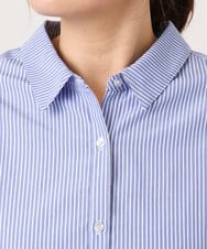 OLBCD08109 eur3(エウルキューブ) 【WEB先行販売】【大きいサイズ】レイヤード風ドロップショルダーシャツ ブルー(55)