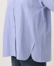 OLBCD08109 eur3(エウルキューブ) 【WEB先行販売】【大きいサイズ】レイヤード風ドロップショルダーシャツ ブルー(55)