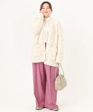 OLBDA01099 eur3(エウルキューブ) 【大きいサイズ/11号サイズあり】フリルリボンブラウス アイボリー(80)
