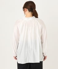 OLBDA01099 eur3(エウルキューブ) 【大きいサイズ/11号サイズあり】フリルリボンブラウス アイボリー(80)