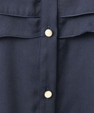 OLBDA09099 eur3(エウルキューブ) 【大きいサイズ】サテンヨークデザインブラウス ネイビー(57)