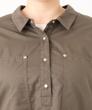 OLBDA11109 eur3(エウルキューブ) 【大きいサイズ】プルオーバーシャツ カーキ(36)