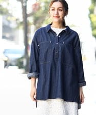 OLBDA11109 eur3(エウルキューブ) 【大きいサイズ】プルオーバーシャツ ネイビー(57)