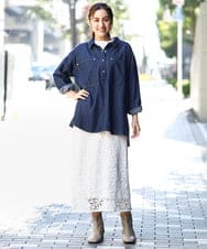 OLBDA11109 eur3(エウルキューブ) 【大きいサイズ】プルオーバーシャツ ネイビー(57)