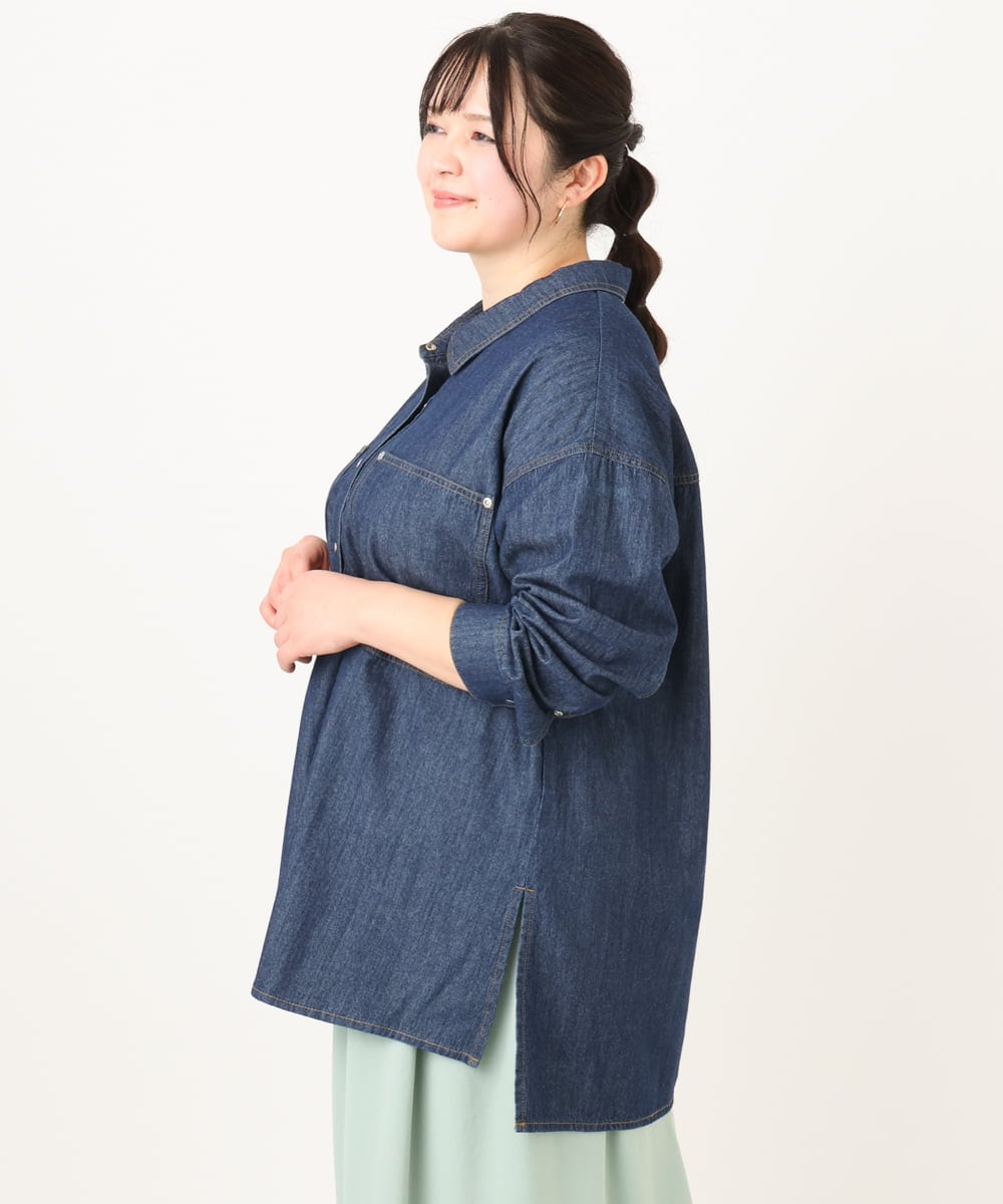 OLBDA11109 eur3(エウルキューブ) 【大きいサイズ】プルオーバーシャツ ネイビー(57)