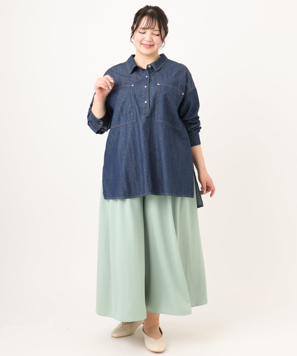 OLBDA11109 eur3(エウルキューブ) 【大きいサイズ】プルオーバーシャツ ネイビー(57)