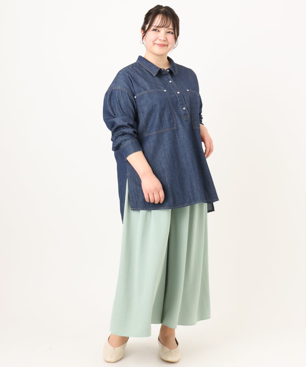 OLBDA11109 eur3(エウルキューブ) 【大きいサイズ】プルオーバーシャツ ネイビー(57)