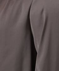 OLBDD01089 eur3(エウルキューブ) 【WEB先行販売】【大きいサイズ/11号サイズあり】タックネックサテンブラウス ダークグレー(93)