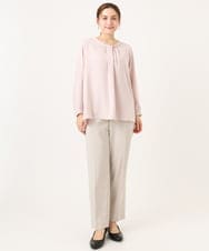 OLBDD04089 eur3(エウルキューブ) 【WEB先行販売】【大きいサイズ/11号サイズあり】ジョーゼットタックブラウス ライトピンク(01)