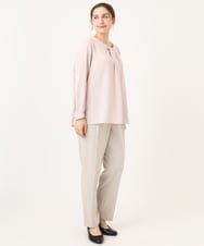 OLBDD04089 eur3(エウルキューブ) 【WEB先行販売】【大きいサイズ/11号サイズあり】ジョーゼットタックブラウス ライトピンク(01)