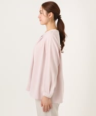 OLBDD04089 eur3(エウルキューブ) 【WEB先行販売】【大きいサイズ/11号サイズあり】ジョーゼットタックブラウス ライトピンク(01)