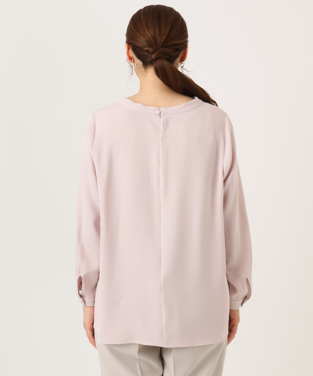 OLBDD04089 eur3(エウルキューブ) 【WEB先行販売】【大きいサイズ/11号サイズあり】ジョーゼットタックブラウス ライトピンク(01)