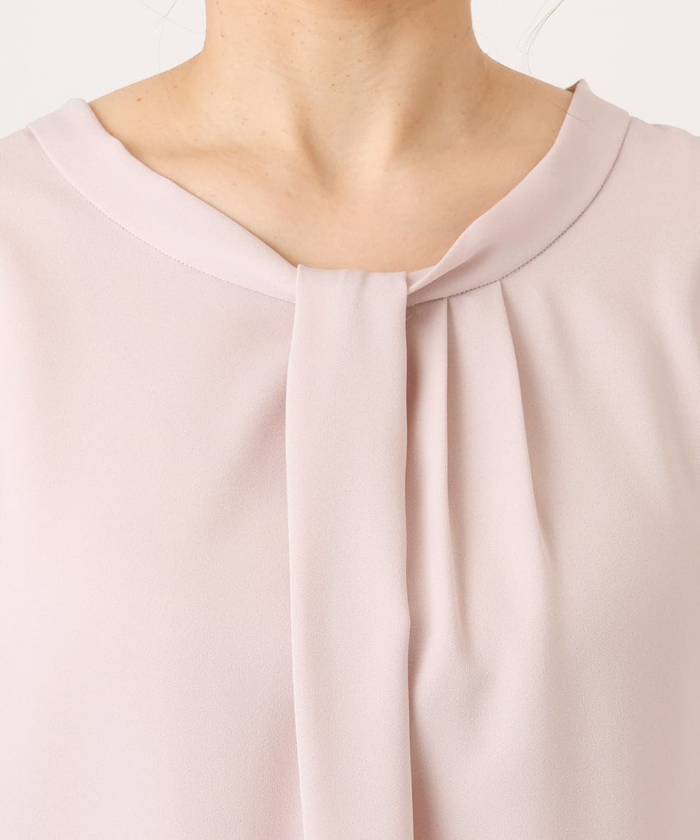 OLBDD04089 eur3(エウルキューブ) 【WEB先行販売】【大きいサイズ/11号サイズあり】ジョーゼットタックブラウス ライトピンク(01)