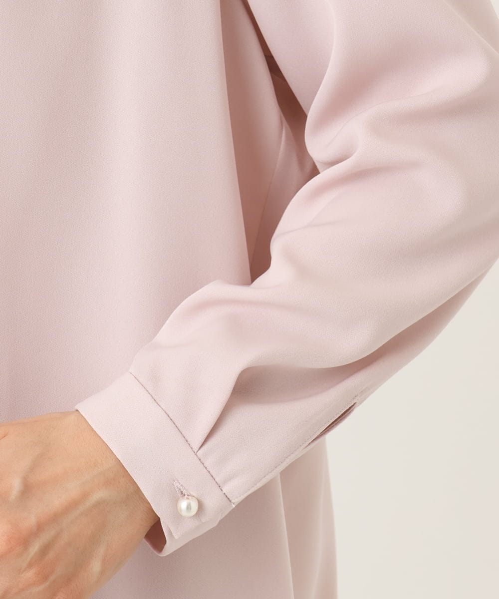 OLBDD04089 eur3(エウルキューブ) 【WEB先行販売】【大きいサイズ/11号サイズあり】ジョーゼットタックブラウス ライトピンク(01)