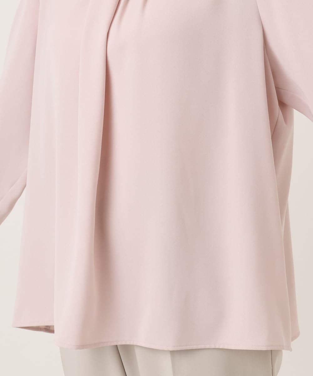 OLBDD04089 eur3(エウルキューブ) 【WEB先行販売】【大きいサイズ/11号サイズあり】ジョーゼットタックブラウス ライトピンク(01)