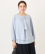 OLBDD05089 eur3(エウルキューブ) 【大きいサイズ/11号サイズあり】マルチWAYブラウス ライトブルー(50)