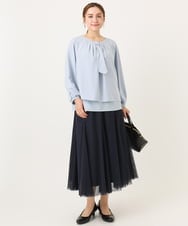 OLBDD05089 eur3(エウルキューブ) 【大きいサイズ/11号サイズあり】マルチWAYブラウス ライトブルー(50)