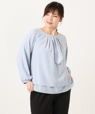 OLBDD05089 eur3(エウルキューブ) 【大きいサイズ/11号サイズあり】マルチWAYブラウス ライトブルー(50)