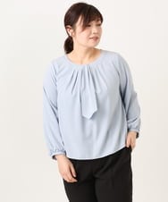 OLBDD05089 eur3(エウルキューブ) 【大きいサイズ/11号サイズあり】マルチWAYブラウス ライトブルー(50)