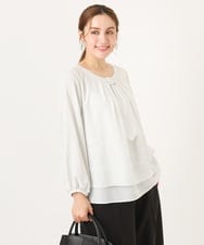 OLBDD05089 eur3(エウルキューブ) 【大きいサイズ/11号サイズあり】マルチWAYブラウス アイボリー(80)