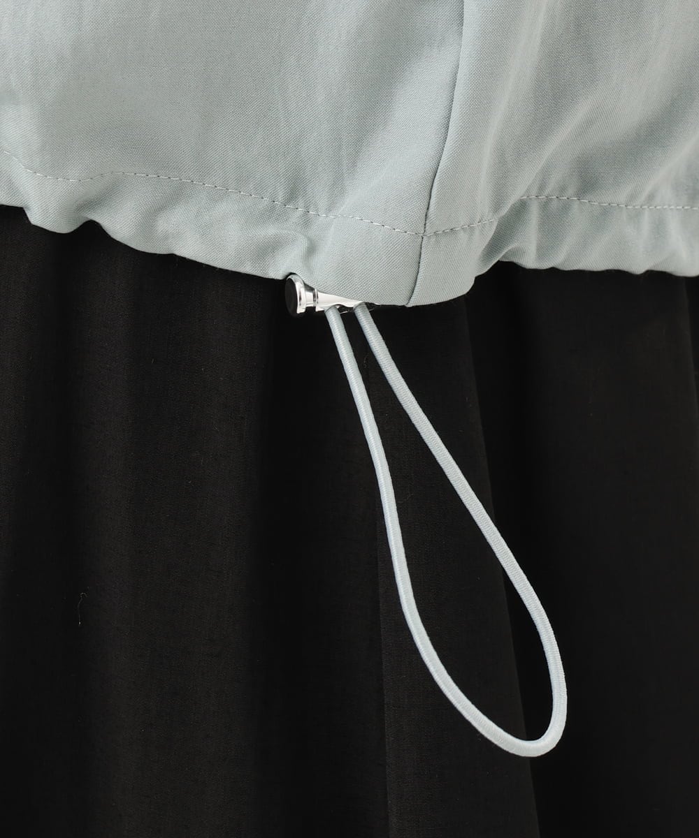 OLBDD07099 eur3(エウルキューブ) 【WEB先行販売】【大きいサイズ】フーディ―ブラウス ライトグリーン