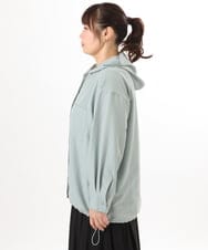 OLBDD07099 eur3(エウルキューブ) 【WEB先行販売】【大きいサイズ】フーディ―ブラウス ライトグリーン