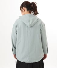 OLBDD07099 eur3(エウルキューブ) 【WEB先行販売】【大きいサイズ】フーディ―ブラウス ライトグリーン