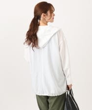 OLBDD07099 eur3(エウルキューブ) 【WEB先行販売】【大きいサイズ】フーディ―ブラウス アイボリー