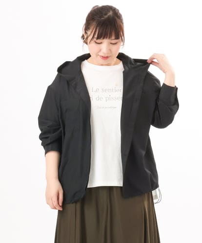 OLBDD07099 eur3 【WEB先行販売】【大きいサイズ】フーディ―ブラウス