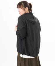 OLBDD07099 eur3(エウルキューブ) 【WEB先行販売】【大きいサイズ】フーディ―ブラウス ブラック