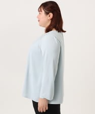 OLBDD09089 eur3(エウルキューブ) 【大きいサイズ/11号サイズあり】パール付きブラウス ライトブルー(50)