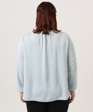 OLBDD09089 eur3(エウルキューブ) 【大きいサイズ/11号サイズあり】パール付きブラウス ライトブルー(50)