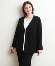 OLBDD09089 eur3(エウルキューブ) 【大きいサイズ/11号サイズあり】パール付きブラウス ホワイト(90)