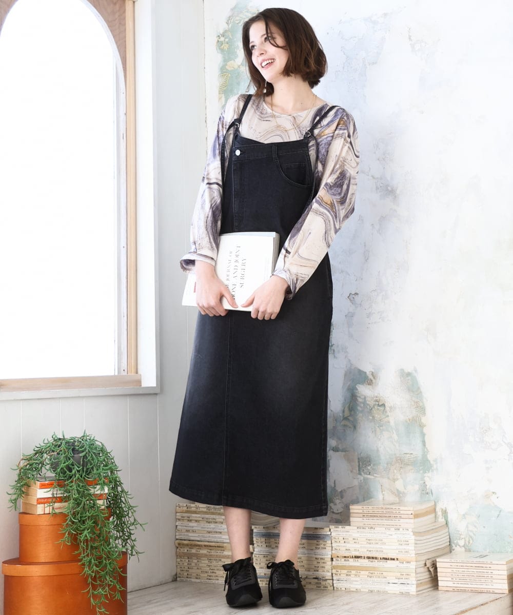 OLBDD10089 eur3(エウルキューブ) 【WEB先行販売】【大きいサイズ】アブストラクトプリントブラウス ベージュ(82)