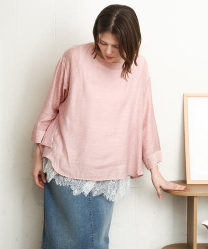 OLBDD11099  【WEB先行販売】【大きいサイズ】ドロップショルダーブラウス