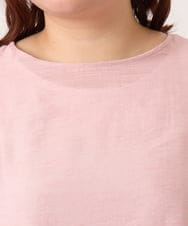 OLBDD11099 eur3(エウルキューブ) 【WEB先行販売】【大きいサイズ】ドロップショルダーブラウス ピンク(03)