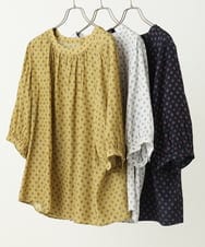 OLBEA18089 eur3(エウルキューブ) 【大きいサイズ】プロバンスプリントブラウス ホワイト(90)
