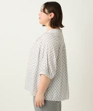 OLBEA18089 eur3(エウルキューブ) 【大きいサイズ】プロバンスプリントブラウス ホワイト(90)