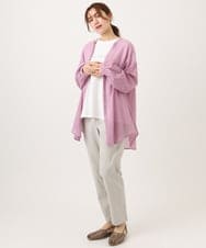 OLBED06089 eur3(エウルキューブ) 【WEB先行販売】【大きいサイズ】バンドカラーコットンブラウス ピンク