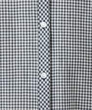 OLBED06089 eur3(エウルキューブ) 【WEB先行販売】【大きいサイズ】バンドカラーコットンブラウス ホワイト(ギンガムチェック）